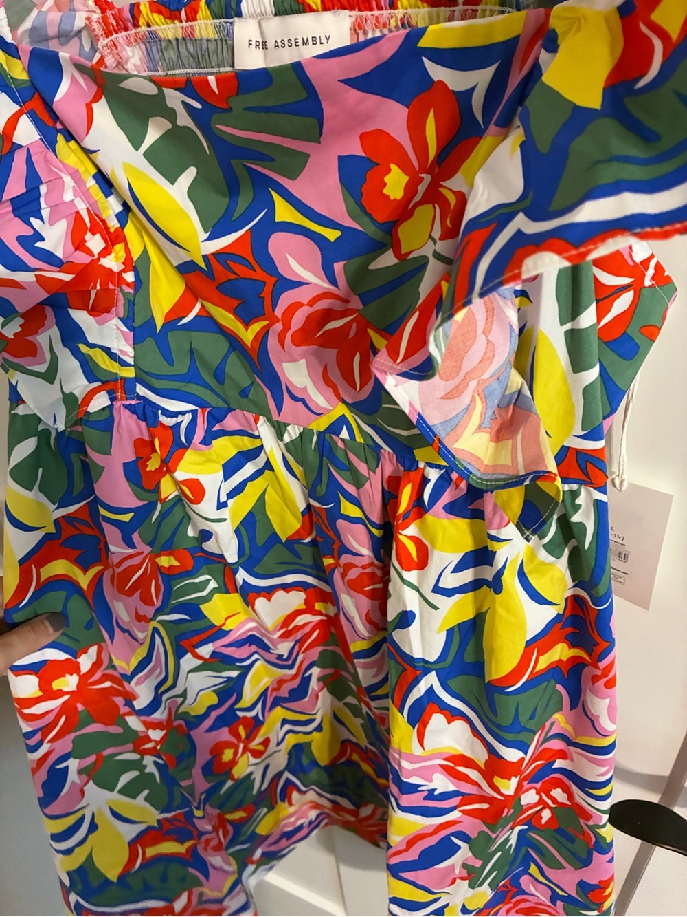 Free Assembly Multicolor Floral Ruffle Mini Dress - Picture 5 of 10